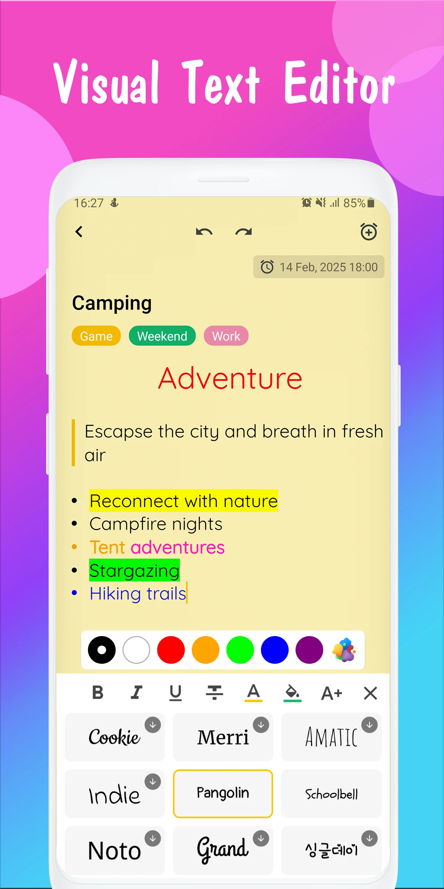 Penta Notes: Notebook, Notepad screenshot